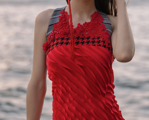 Istanbul fashion editorial with red dress by Ruud van Ooij
